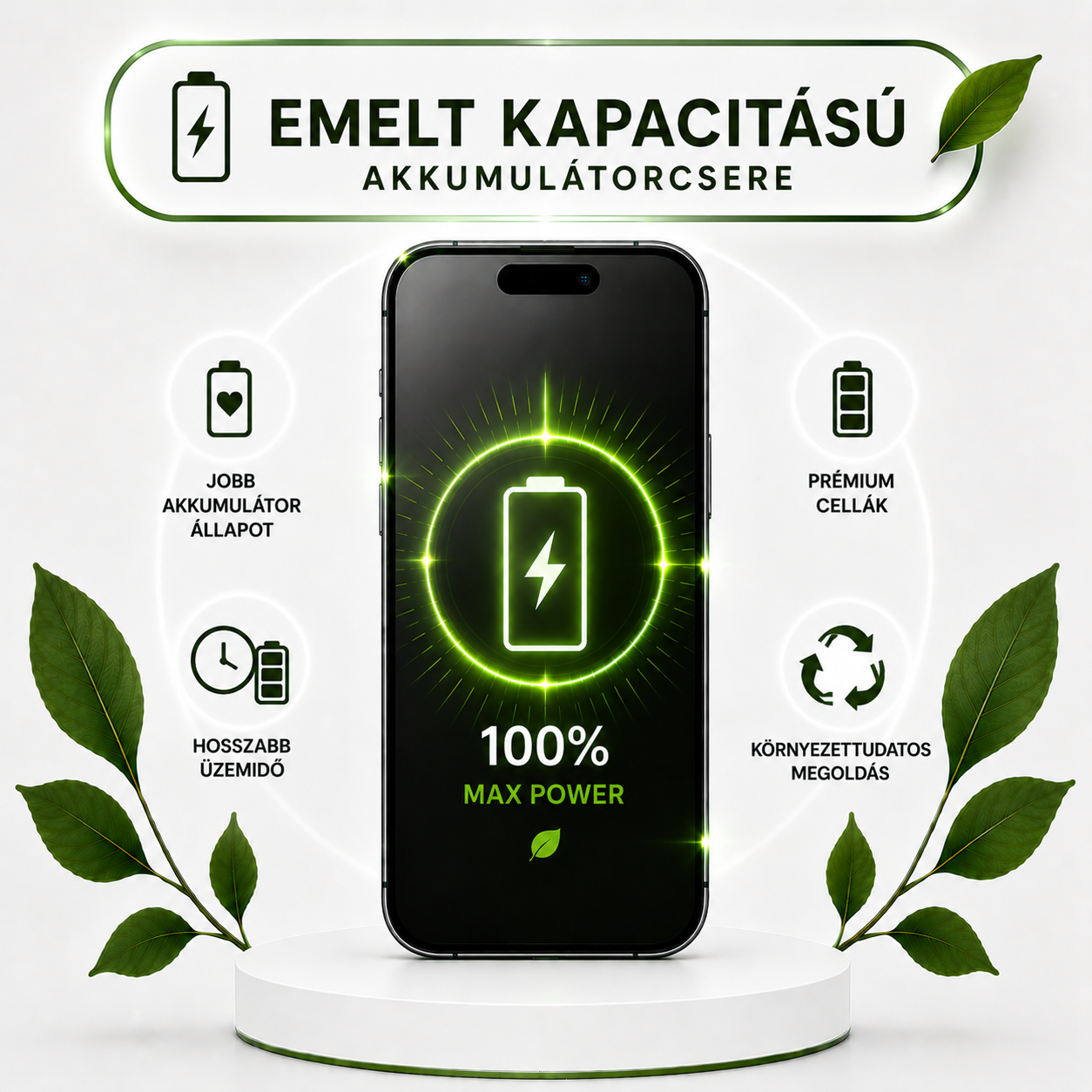 Заміна акумулятора iPhone 12 в заводській якості - протягом 1 години