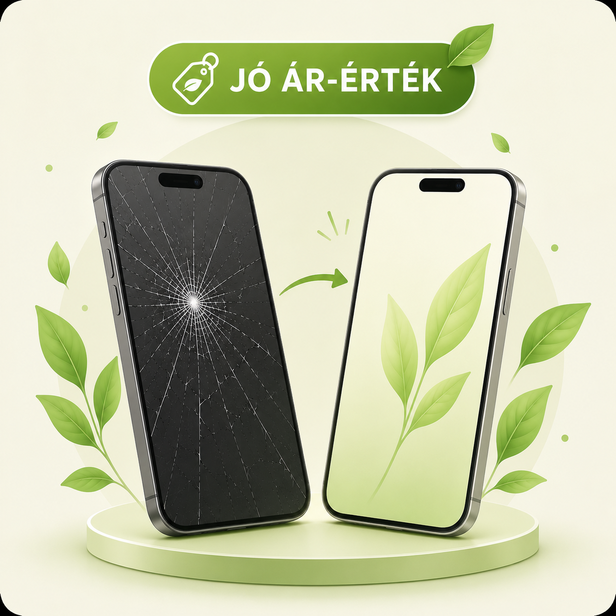 iPhone 15 Plus kijelző csere utángyártott jó minőségű alkatrésszel - 1 órán belül