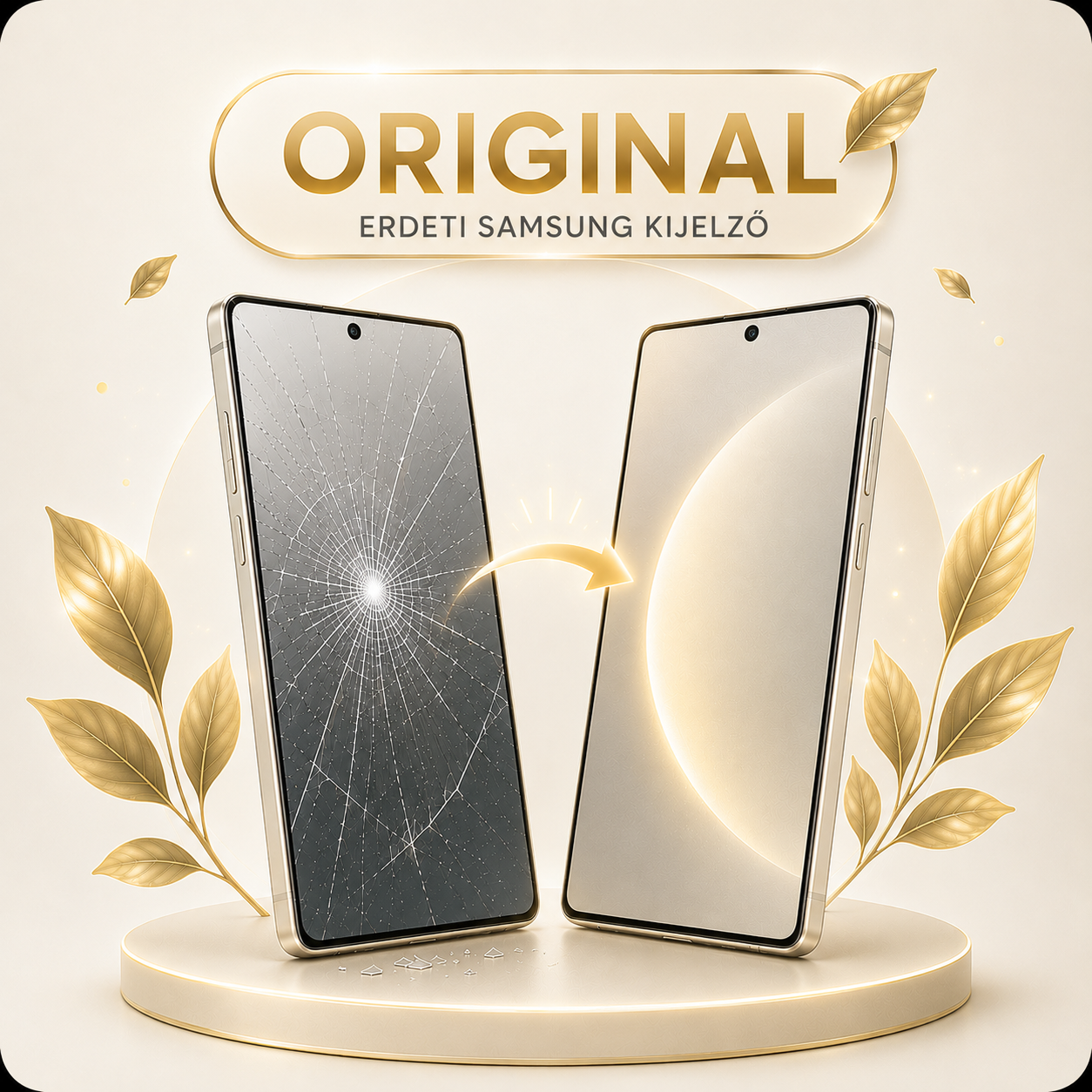 Samsung Galaxy S23 kijelző csere gyári alkatrésszel - 1-2 órán belül