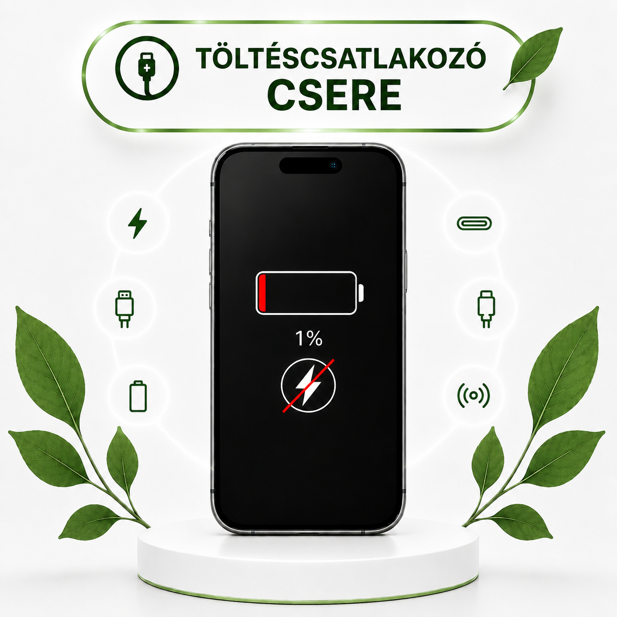 iPhone 12 / 12 Pro alsó töltéscsatlakozó csere - 2 órán belül