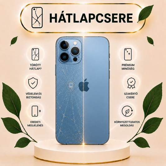 iPhone 13 Pro hátlap csere gyári minőségű alkatrésszel 3-5 órán belül